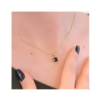 Eenvoudige vierkante hanger - Goud en zwart