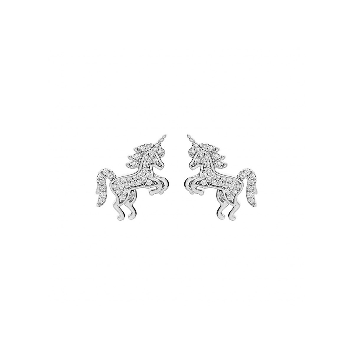 Boucles d'oreilles Licorne - Argent