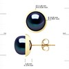 STELLA - Boucles d'Oreilles Perles d'Eau Douce 10-11 mm Blanches Or Jaune - vue V3