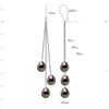 STELLA - Boucles d'Oreilles Perles de Tahiti 8-9 mm Or Blanc - vue V3