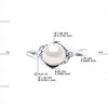 Bague Stella Jonc Perles d'Eau Douce 7-8 mm & Diamant - Or Blanc - vue V3