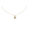 Collier délicat minimaliste pendentif perle de nacre doré - vue V1