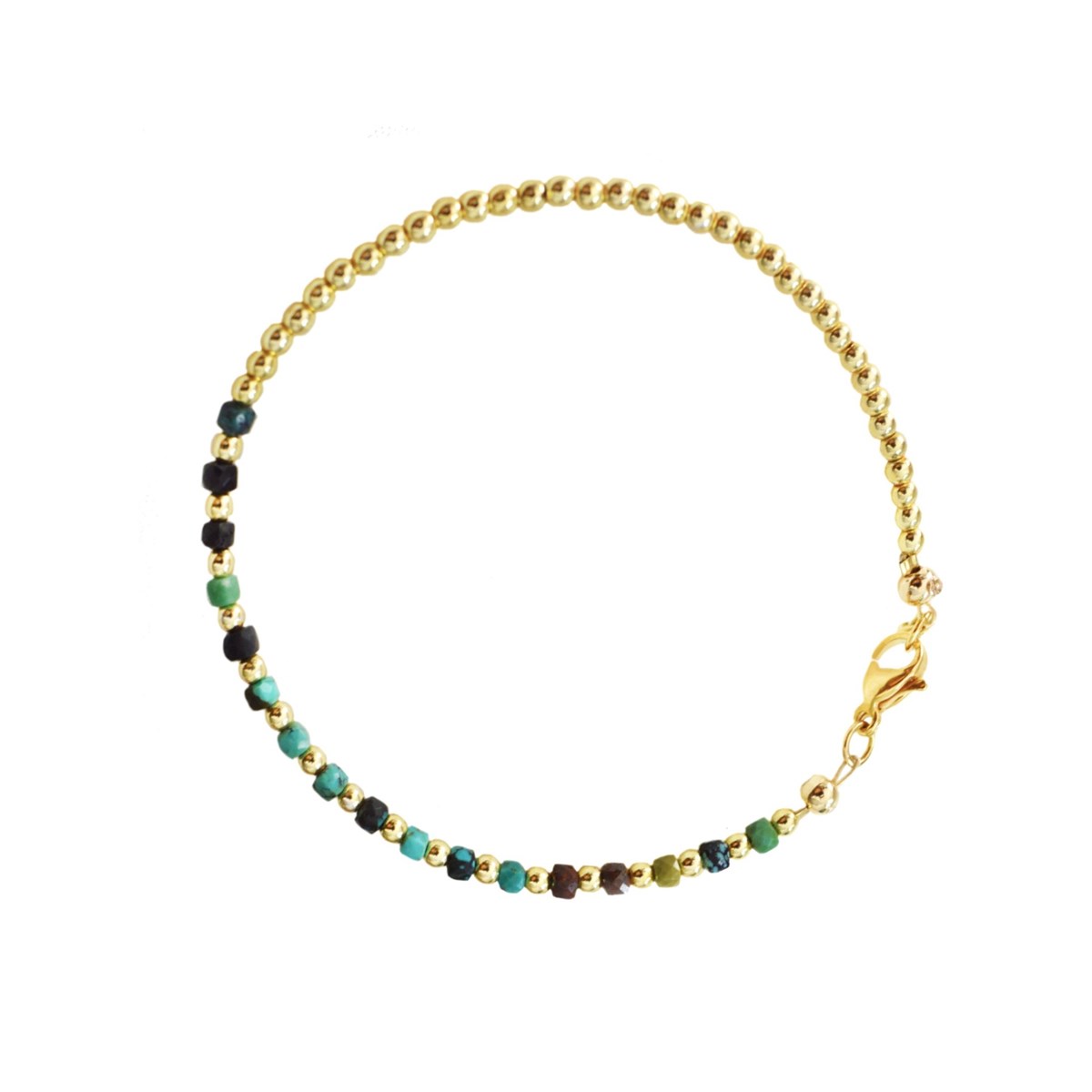 Bracelet  fin de perles de turquoise africaine