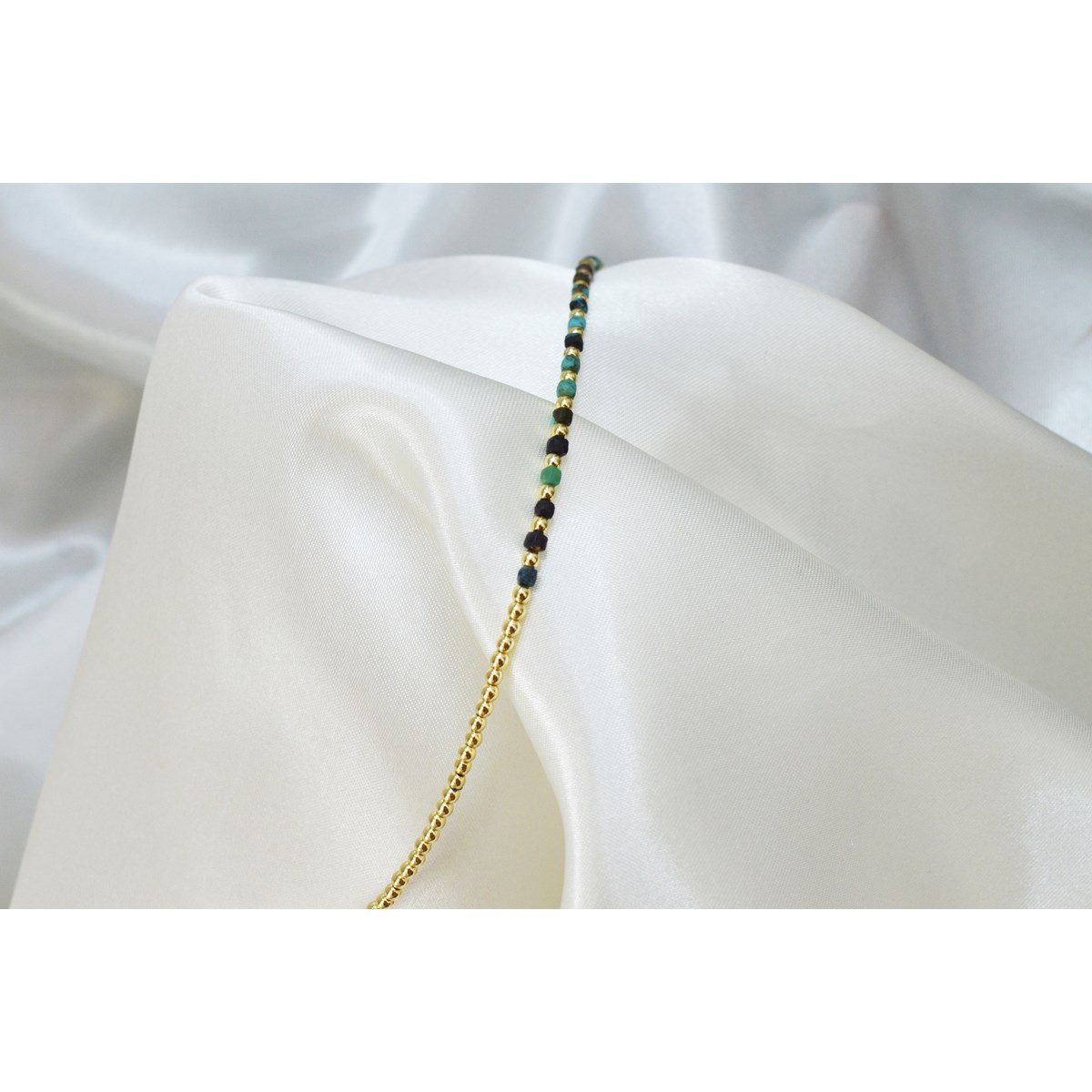Bracelet  fin de perles de turquoise africaine - vue 3