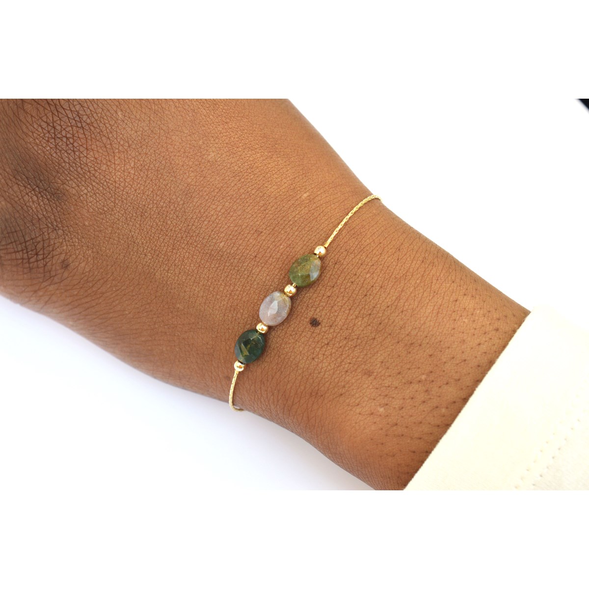 Bracelet orné de perles d 'Agate indienne - vue 2
