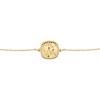 Bracelet ajustable médaille laiton doré or fin 24K SALLY - vue V1