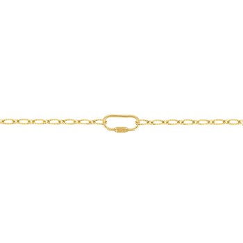 Bracelet ajustable chaine Pure laiton doré or fin 24K LOCK TORSADE