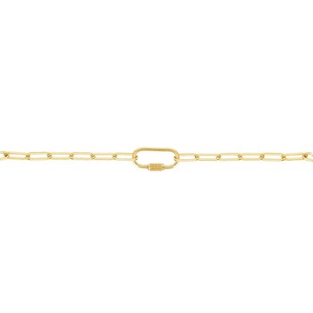 Bracelet ajustable chaine Pure laiton doré or fin 24K LOCK