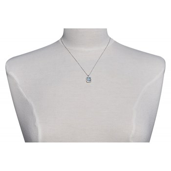 Pendentif Argent 925 Rectangle de Topaze