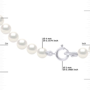 Set - Ketting & Armband - Echte Zoetwater Gekweekte Parels Rond 4-5 mm - Natuurlijk Wit - 750 Miljoen Witgoud