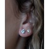 Boucles d'oreilles  ADEN  Or  585 Blanc et Aigue-Marine forme Ovale 1.02grs 4MM - vue V4