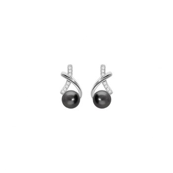 Boucles d'oreilles Argent - Perles de Tahiti