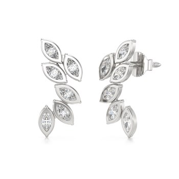 Boucles d'oreilles ADEN Or 585 Blanc Diamant 1.71grs