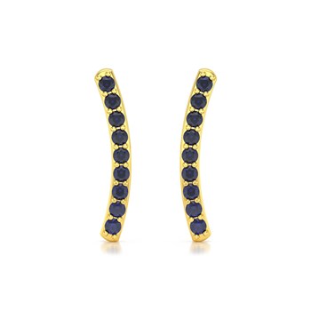 Boucles d'oreilles ADEN Or 585 Jaune et Saphir 1.292grs