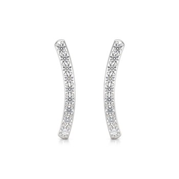 Oorbellen ADEN Goud 585 Wit Diamant 1.292grs