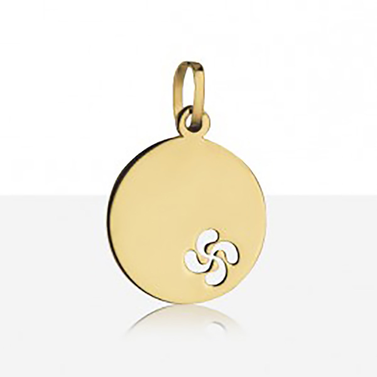 Médaille Brillaxis croix basque ajourée or jaune