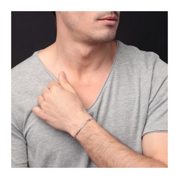 Bracelet Argent 925/000 Maille Figaro Alternée 1+2 - Homme - 21cm