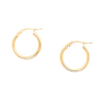 Boucles d'oreilles créoles or jaune 18 carats 17 mm