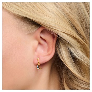 Boucles d'oreilles Thomas Sabo Royalty lune plaqué
or