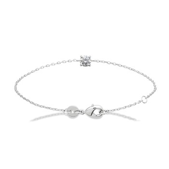 Bracelet Brillaxis argent solitaire oxyde 5 mm