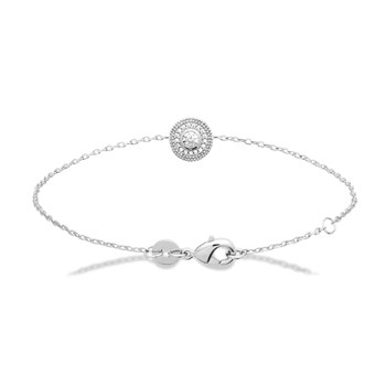 Bracelet Brillaxis argent pastille ronde empierrée