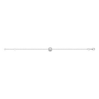 Bracelet Brillaxis argent pastille ronde empierrée