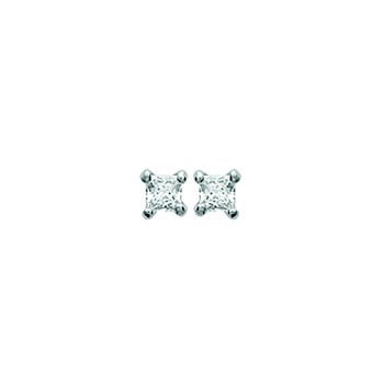 Boucles d'oreilles Brillaxis argent oxyde carré