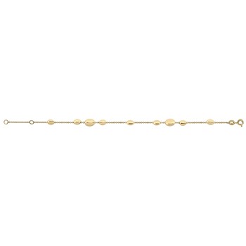 Bracelet or 750/1000 motifs ovales estampes