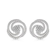 Boucles d'oreille en argent 925 et Diamants - Aden Bijoux