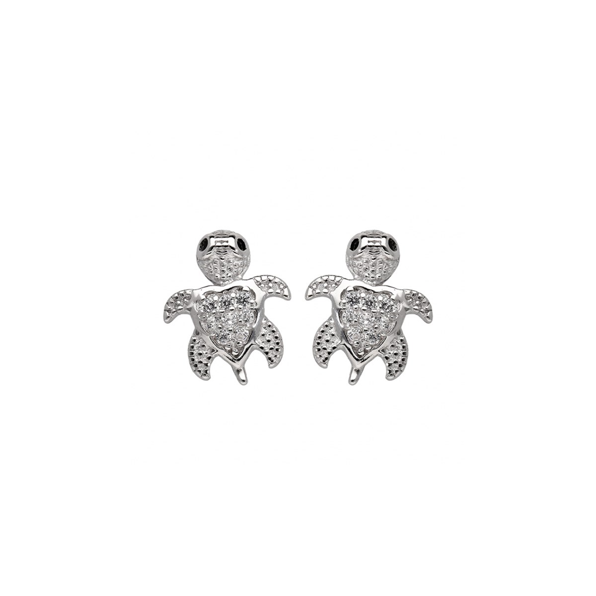 Boucles d'oreilles Tortue - Argent