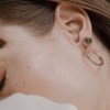 Boucles d'oreilles créoles Saunier plaquée or - vue V2