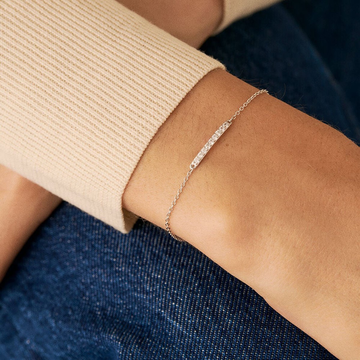 Bracelet souple Agatha Barshine
argent et oxyde de zirconium - vue 2
