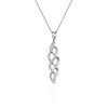 Collier Pendentif ADEN Or 585 Blanc Diamant Chaine Or 585 incluse 2.694grs - vue V3