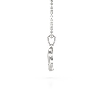 Collier Pendentif ADEN Or 585 Blanc Diamant Chaine Or 585 incluse 2.034grs