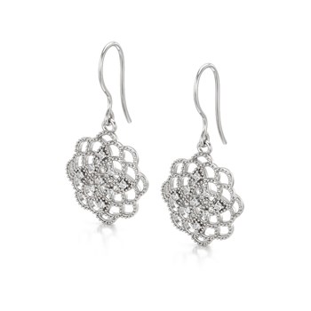 Boucles d'oreille ADEN Or 585 Blanc Diamant 4.646grs