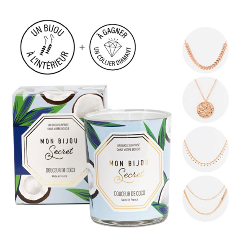 Bougie Bijou COCO2 collier doré - vue 2