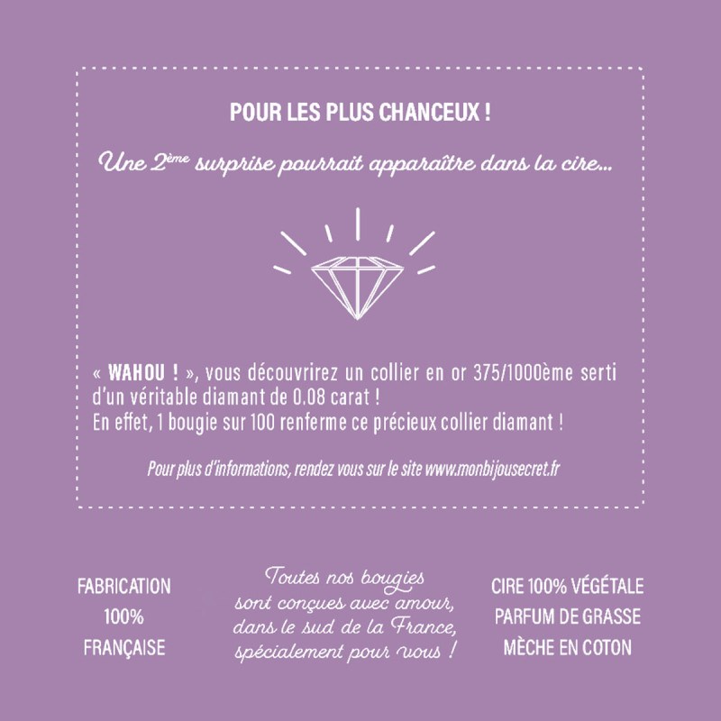 Bougie bijou LAVANDE Bracelet - vue 4