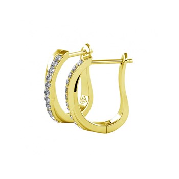 Boucles d'oreilles Criss - Doré et Cristal
