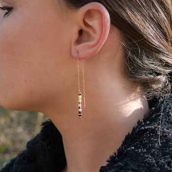 Boucles d'oreilles pendantes Lumia en pierres Tourmaline