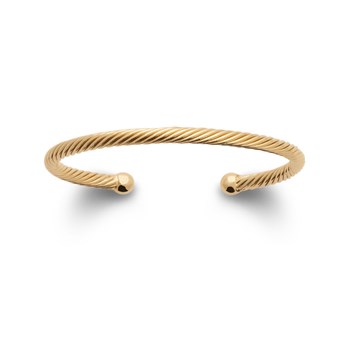 Jonc en plaqué or torsadé ALIX - Bijoux privés Discovery
