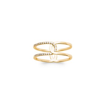 Bague en plaqué or avec brillants JULIA - Bijoux Privés Discovery