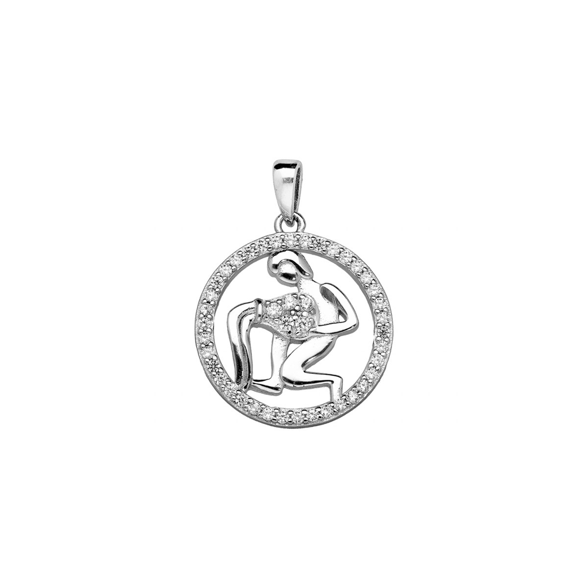 Pendentif Zodiaque Verseau - Argent