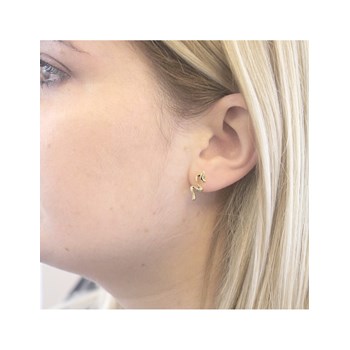 Boucles d'oreilles Spiral - Doré et Cristal
