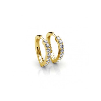 Boucles d'oreilles Ariane - Doré et Cristal