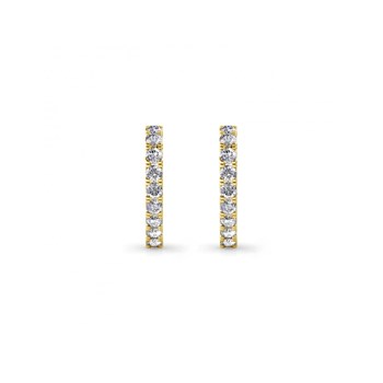 Boucles d'oreilles Ariane - Doré et Cristal