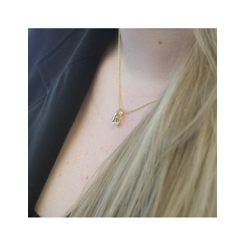 Classy pendant - Gold and crystal