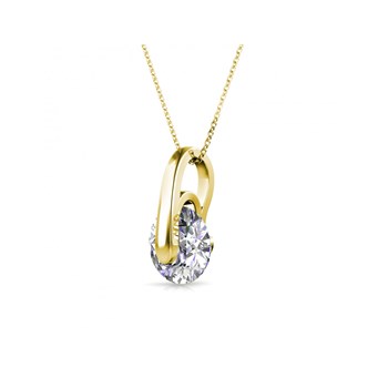 Classy pendant - Gold and crystal