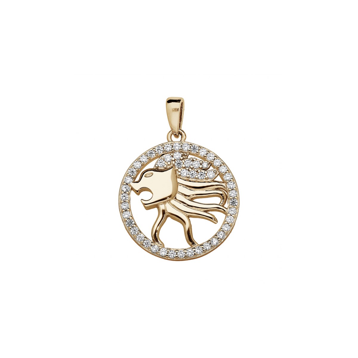 Pendentif Zodiaque Lion - Vermeil