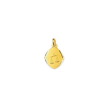 Médaille Zodiaque Balance - Or 18 carats