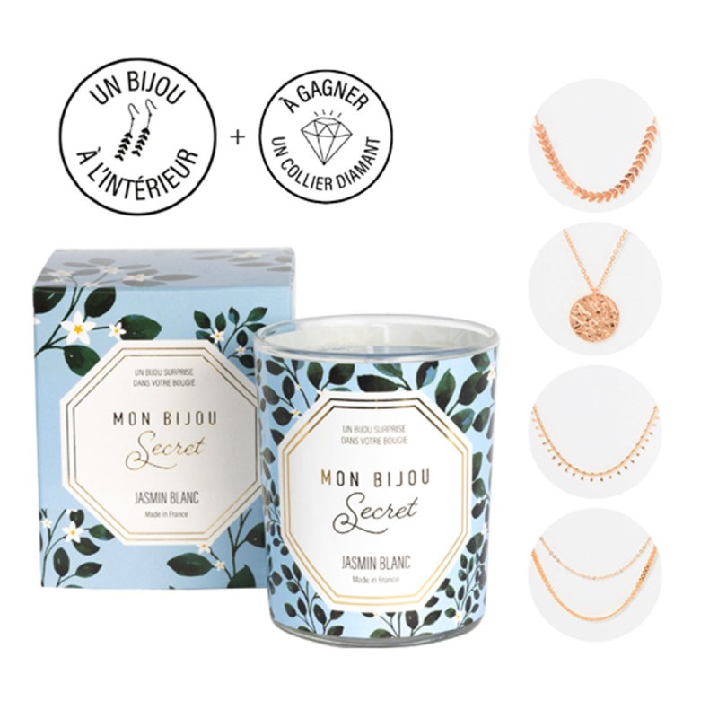 Bougie bijou JASMIN Collier doré - vue 2